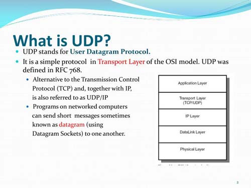 مفهوم پروتکل UDP چیست و چه کاربردی دارد؟