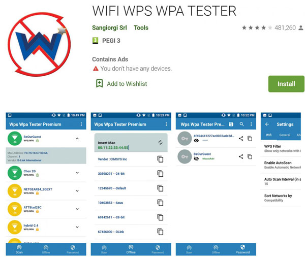 راحتی هک وای فای با WiFi WPS WPA Tester