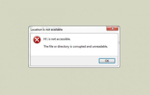 رفع مشکل ارور "is not accessible The File or Directory is Corrupted and Unreadable"