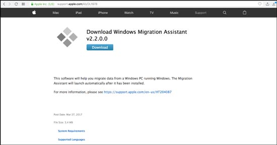 انتقال اطلاعات از ویندوز به مک