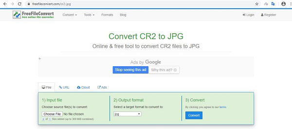 آموزش تبدیل آنلاین CR2 به JPG