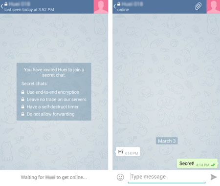 آموزش گرفتن اسکرین شات از سکرت چت تلگرام
