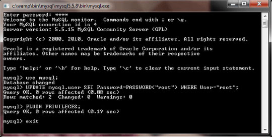 حل مشکل ارور 1045 Access Denied در phpMyAdmin در WampServer