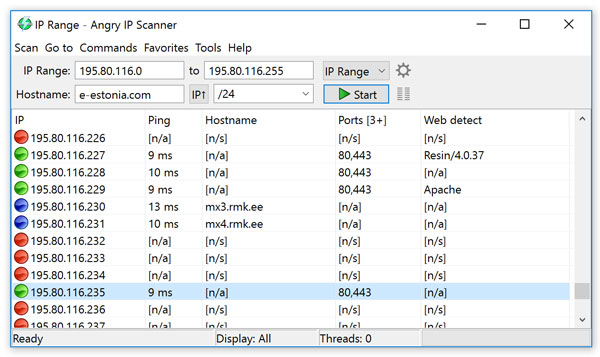 دانلود نرم افزار Angry Ip Scanner - برنامه آی پی یاب برای کامپیوتر ویندوز، لینوکس، مک
