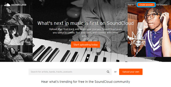 آموزش ثبت نام و ساخت اکانت ساوندکلاود (SoundCloud)