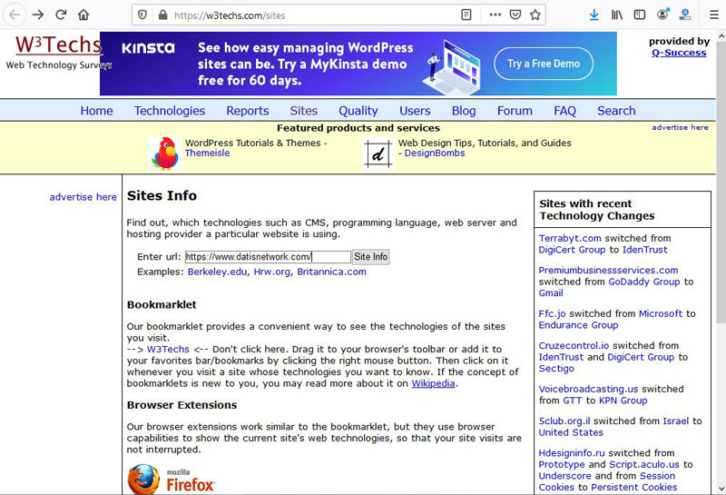 تشخیص وب سرور سایت با استفاده از ابزار های آنلاین
