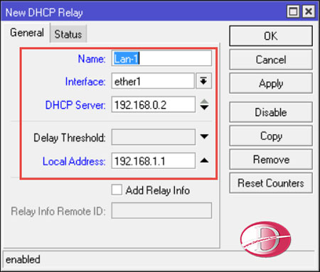 آموزش کانفیگ DHCP Relay در میکروتیک