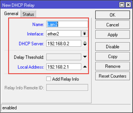 آموزش کانفیگ DHCP Relay در میکروتیک