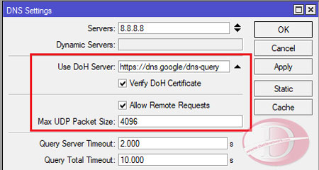 آموزش کانفیگ و راه اندازی DoH در میکروتیک