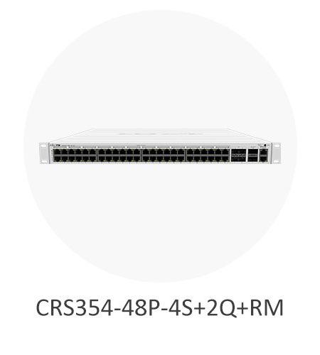 سوئیچ میکروتیک CRS354-48P-4S+2Q+RM