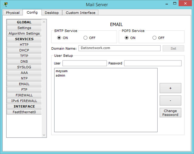 آموزش راه اندازی ایمیل سرور (Mail Server) در پکت تریسر (Packet Tracer)