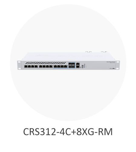 سوئیچ میکروتیک CRS312-4C+8XG-RM