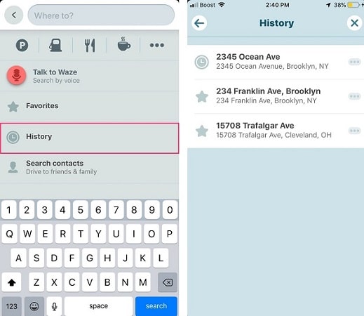 آموزش تصویری ذخیره آدرس در ویز - نحوه سیو لوکیشن در Waze اندروید و آیفون (iOS)