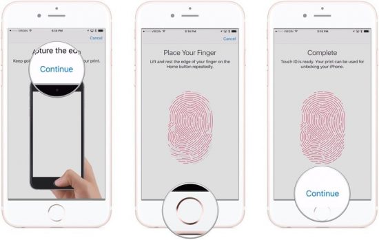 آموزش تصویری نحوه فعال کردن قفل اثر انگشت (Touch ID) در گوشی آیفون (iOS)