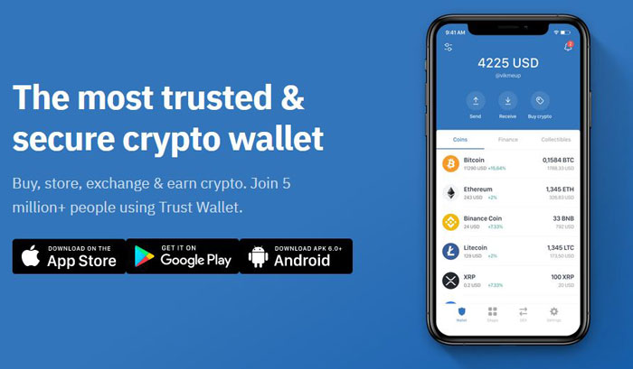 دانلود برنامه Trust Wallet (کیف پول تراست ولت) برای اندروید و آیفون (iOS)