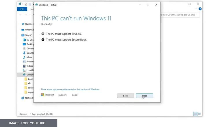 رفع ارور This PC Can't Run Windows 11 هنگام نصب ویندوز 11