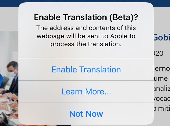 آموزش ترجمه صفحات وب در آیفون (iOS) - چگونه در برنامه سافاری صفحات را ترجمه کنیم؟