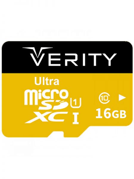 کارت حافظه 16 گیگابایت وریتی مدل Verity Micro SDHC UHS-I همراه با آداپتور