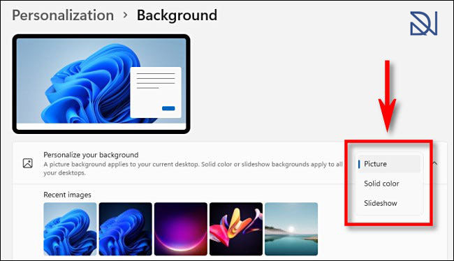 Change the Desktop Background on Windows 11