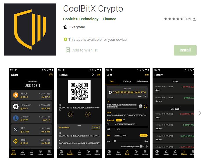 دانلود CoolBitX - برنامه کیف پول سخت افزاری کول والت (Coolwallet)