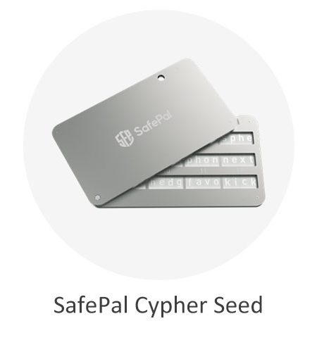 محافظ عبارات بازیابی سایفر سیف پل SafePal Cypher Seed Board