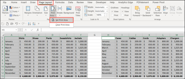 آموزش تنظیم محدوده پرینت در اکسل (Excel)