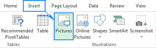 نحوه قرار دادن تصویر در Excel