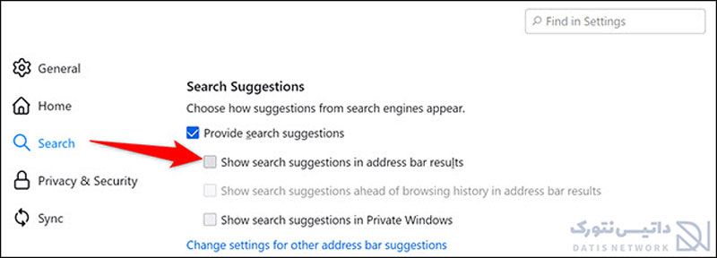 آموزش غیرفعال کردن پیشنهادات جستجو در مرورگر فایرفاکس