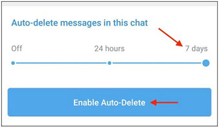 آموزش فعال سازی حذف خودکار پیام در تلگرام