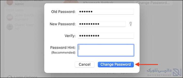 آموزش تغییر رمز عبور در مک (Mac)
