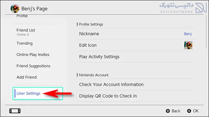 آموزش پنهان سازی لیست پلی اکتیویتی در Nintendo Switch