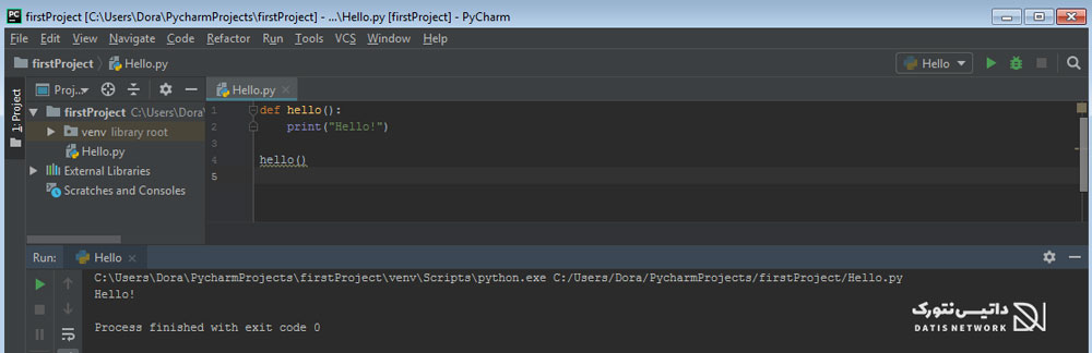 آموزش اجرای خط به خط کد پایتون در پای چارم (PyCharm)