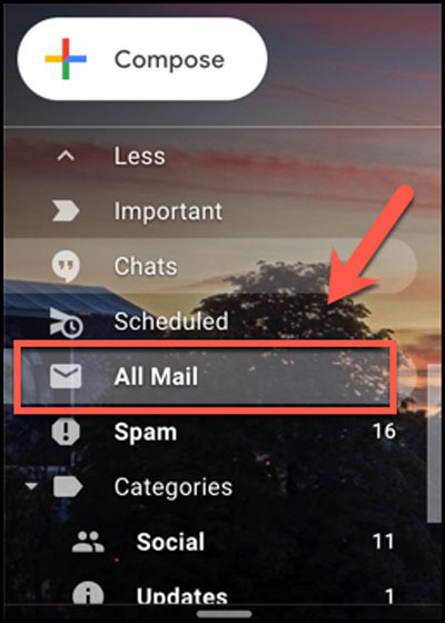 چگونه ایمیل های آرشیو شده در جیمیل (Gmail) را پیدا کنیم؟