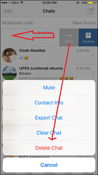 چگونه در واتساپ Frequently Contacted را حذف کنیم؟