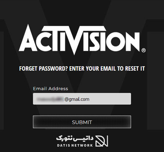 آموزش ریکاوری و انتخاب پسورد جدید برای Call Of Duty