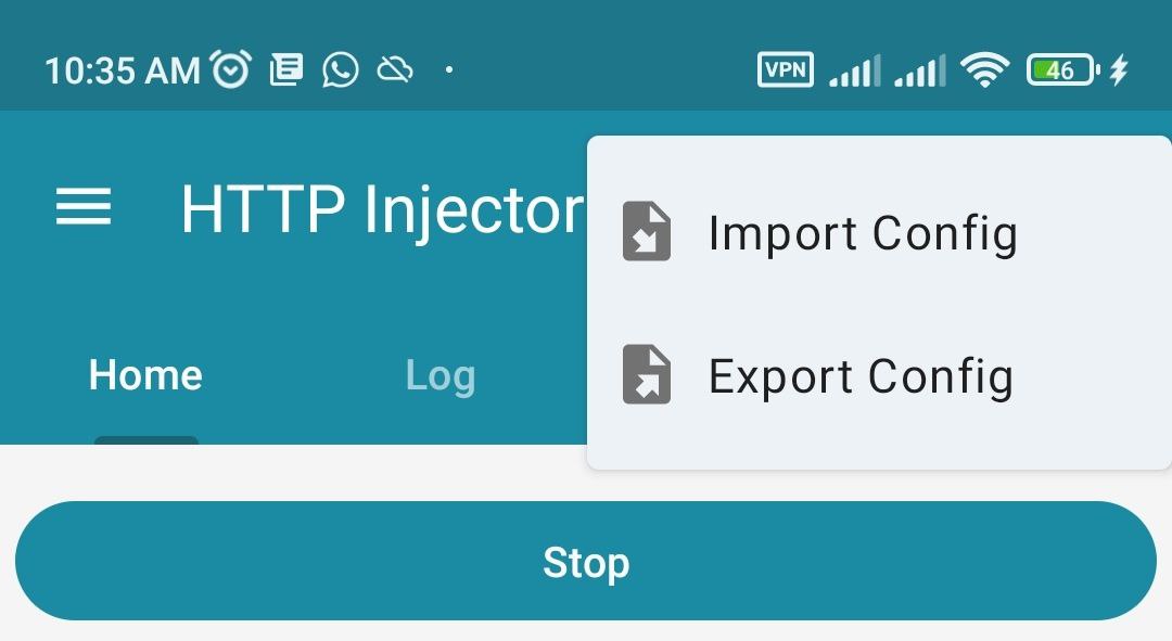 چگونه کانفیگ http injector را Import و Export کنیم؟