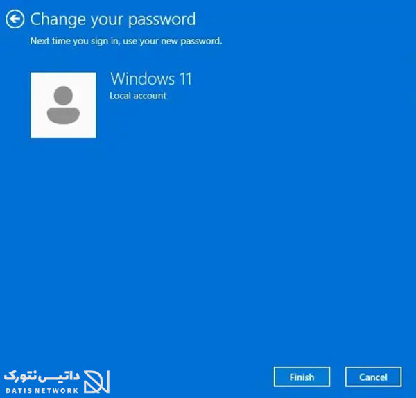 آموزش تغییر رمز عبور در ویندوز 11