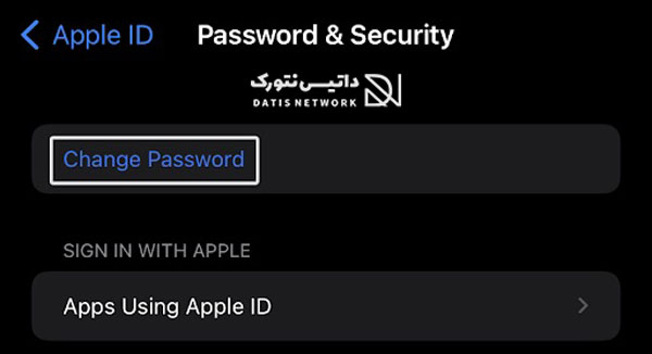 آموزش عوض کردن پسورد Apple ID